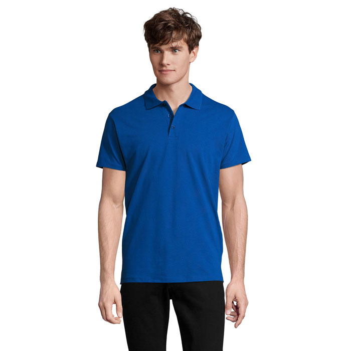 SPRING II MEN Polo 210g P128059O niebieski