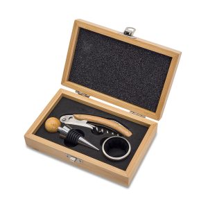 Zestaw do wina w bambusowym pudełku Sommelier P132817R RO-R22522.13