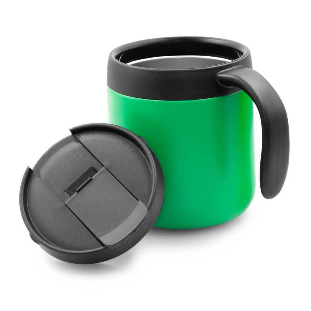 Kubek termiczny 400 ml z rączką | Wyatt P039020X zielony