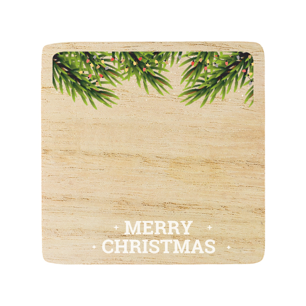 Świeczka z drewnianą przykrywką Alcamoro - motyw świąteczny P051542R RO-X17439.06