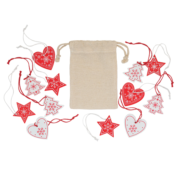 Zestaw drewnianych ozdób świątecznych P051539R RO-X91023.13