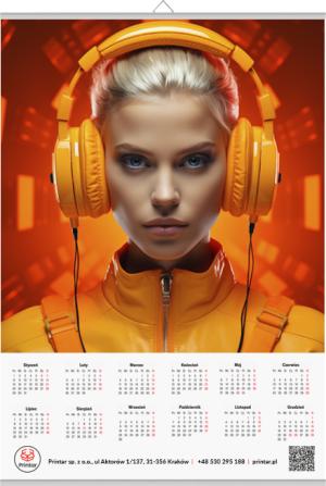 Kalendarz plakatowy listwowany KAL-PLAK