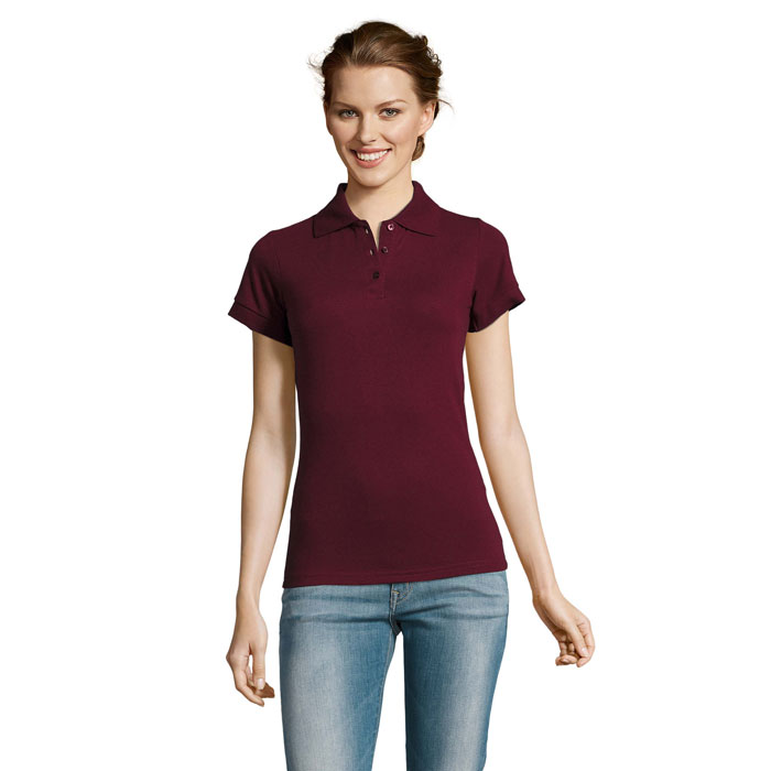 PRIME Damskie POLO 200g P123501O burgundy