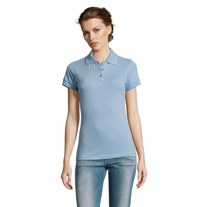 PRIME Damskie POLO 200g P123501O sky blue pique