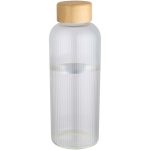 Mirage butelka ze szkła borokrzemowego o pojemności 650 ml z pojedynczą ścianką i zakrętką bambusową P135107C