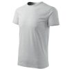 Koszulka męska Basic P020690F jasnoszary melanż