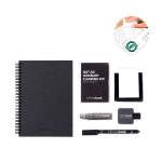 STARTER KIT INFINITEBOOK A5 PLANNER TEXTURE. Zestaw zawierający „Infinitebook” w twardej oprawie, 1 zestaw do czyszczenia, 1 marker i 1 uchwyt na długopis P134493S