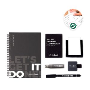 STARTER KIT INFINITEBOOK. Zestaw „Infinitebook” w twardej oprawie, 1 zestaw do czyszczenia, 1 marker i 1 uchwyt na długopis P134494S ST-33211-103 STARTER KIT INFINITEBOOK. Zestaw „Infinitebook” w twardej oprawie, 1 zestaw do czyszczenia, 1 marker i 1 uchwyt na długopis P134494S ST-33211-103