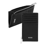 Portfel na karty z zamkiem Classic Grained Black P134546P