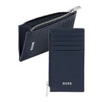 Portfel na karty z zamkiem Classic Grained Navy P134547P