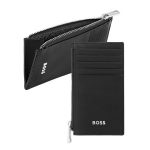 Portfel na karty z zamkiem Classic Smooth Black P134544P