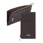 Portfel na karty z zamkiem Classic Smooth Brown P134545P