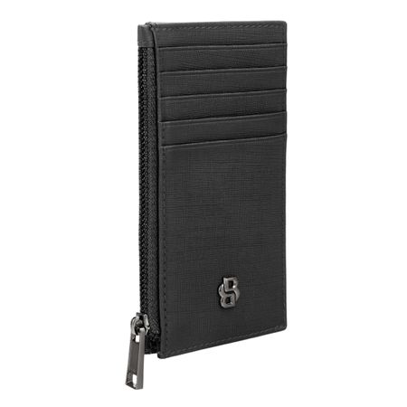 Portfel na karty z zamkiem Double B Saffiano Black P134550P