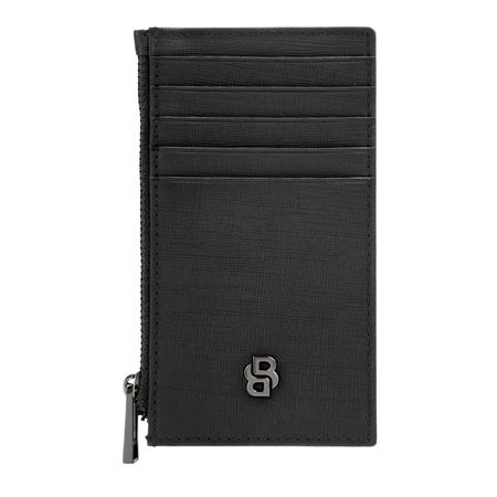 Portfel na karty z zamkiem Double B Saffiano Black P134550P
