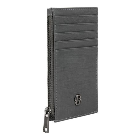 Portfel na karty z zamkiem Double B Saffiano Grey P134551P 3 Portfel na karty z zamkiem Double B Saffiano Grey P134551P