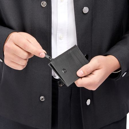 Portfel na karty z zamkiem Double B Saffiano Grey P134551P 5 Portfel na karty z zamkiem Double B Saffiano Grey P134551P