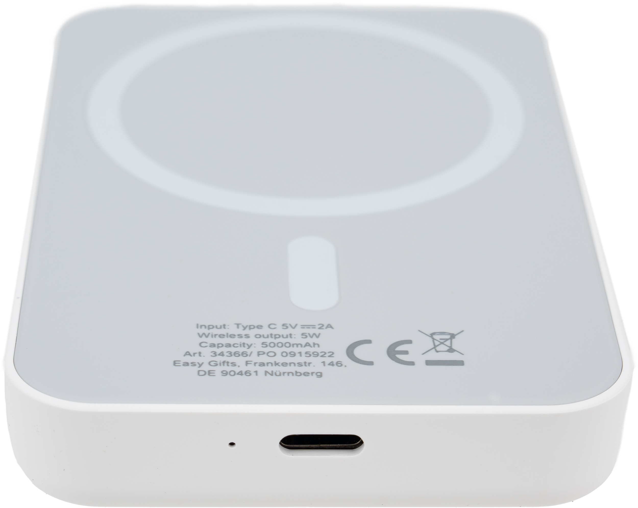 Power bank 5000 mAh z ładowarką indukcyjną WELS P133398G