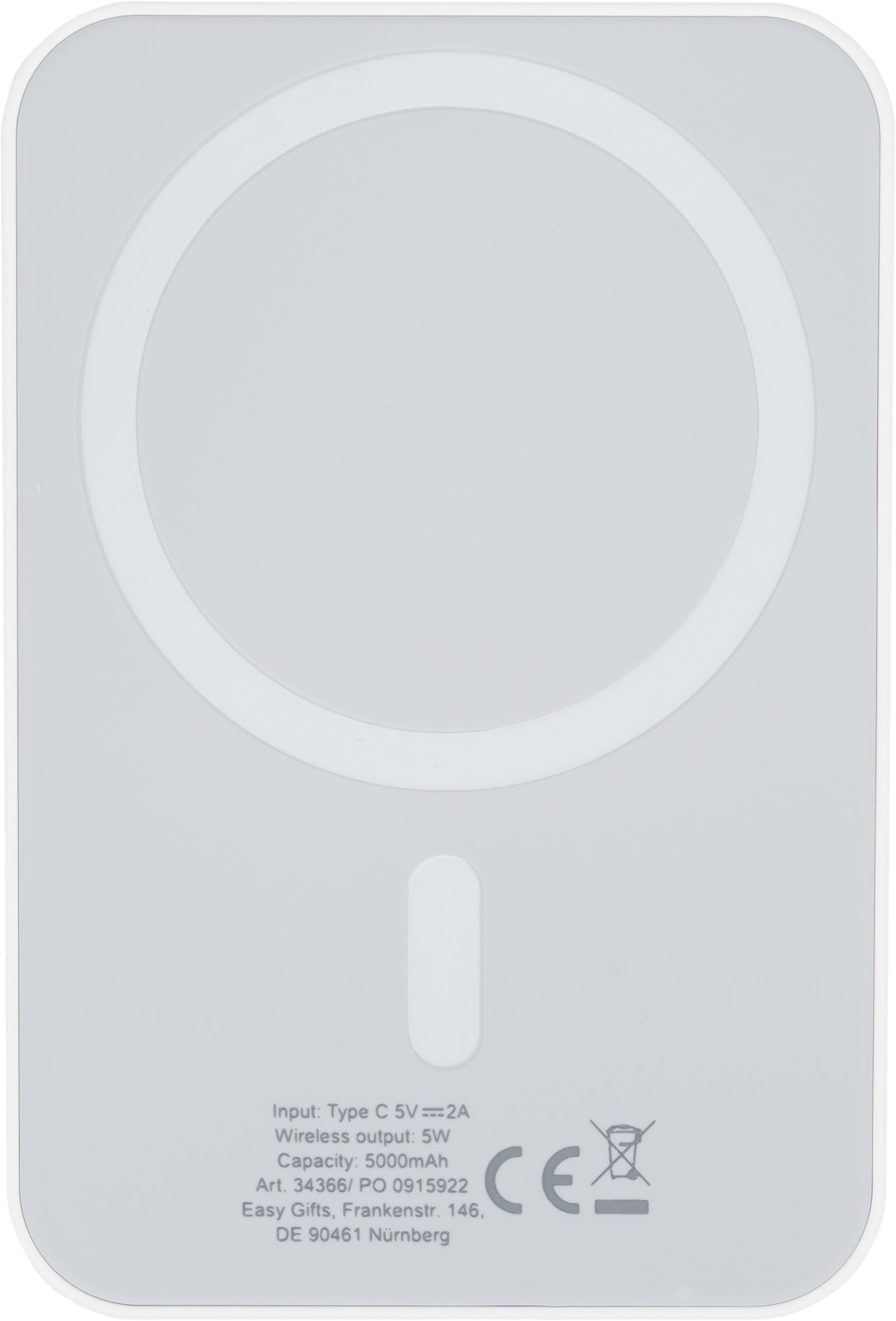 Power bank 5000 mAh z ładowarką indukcyjną WELS P133398G