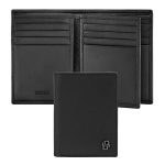 Składany portfel na karty Double B Saffiano Black P134540P