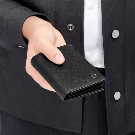 Składany portfel na karty Double B Saffiano Black P134540P 5 Składany portfel na karty Double B Saffiano Black P134540P