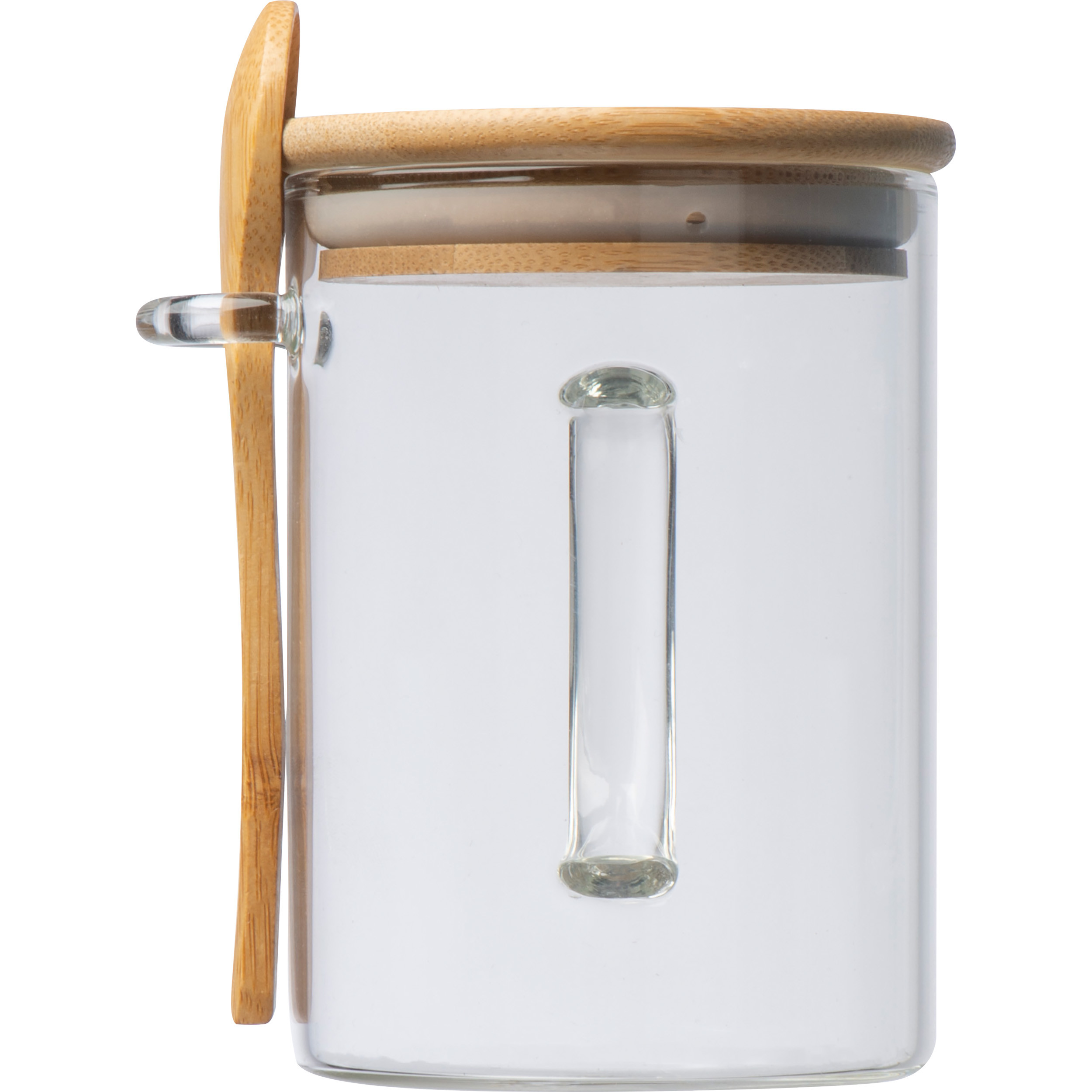 Kubek szklany z łyżeczką JACKSON 420 ml P134162G