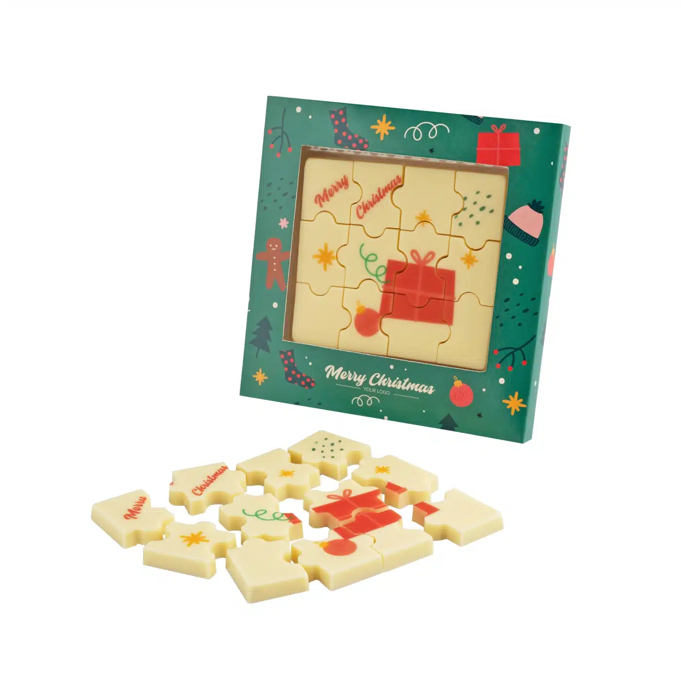 ZESTAW CZEKOLADEK Z NADRUKIEM PUZZLE 12 SZTUK Xmas P137378Z SL-0047/Xmas