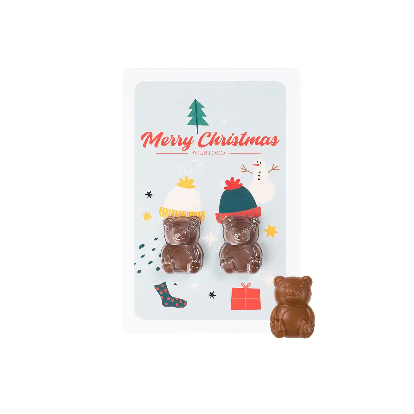 ZESTAW CZEKOLADEK PROMO CARD DWA MISIE Xmas P143543Z SL-0219/Xmas