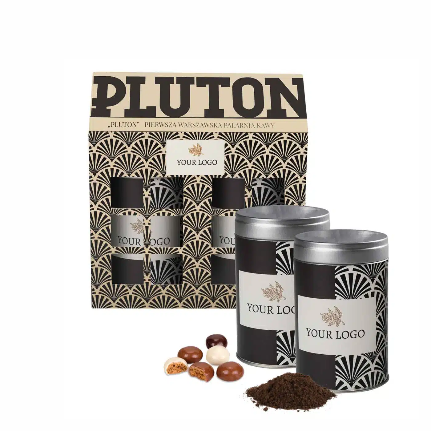 ZESTAW SŁODYCZY REKLAMOWYCH KAMIENICZKA KAWOWA P137150Z SL-0277