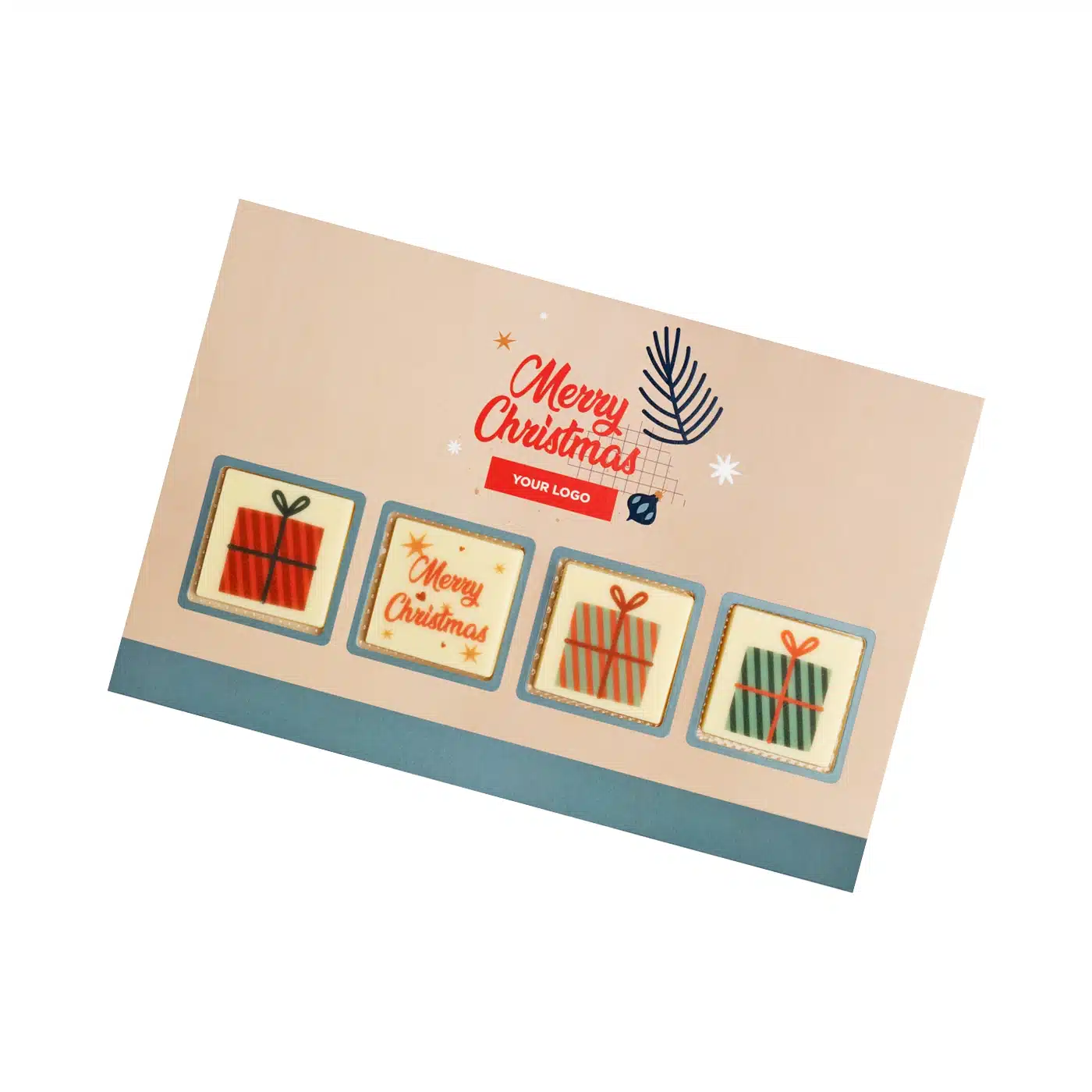 ZESTAW CZEKOLADEK WYSYŁKOWYCH Z NADRUKIEM KWADRAT Xmas P137312Z SL-0282B/Xmas