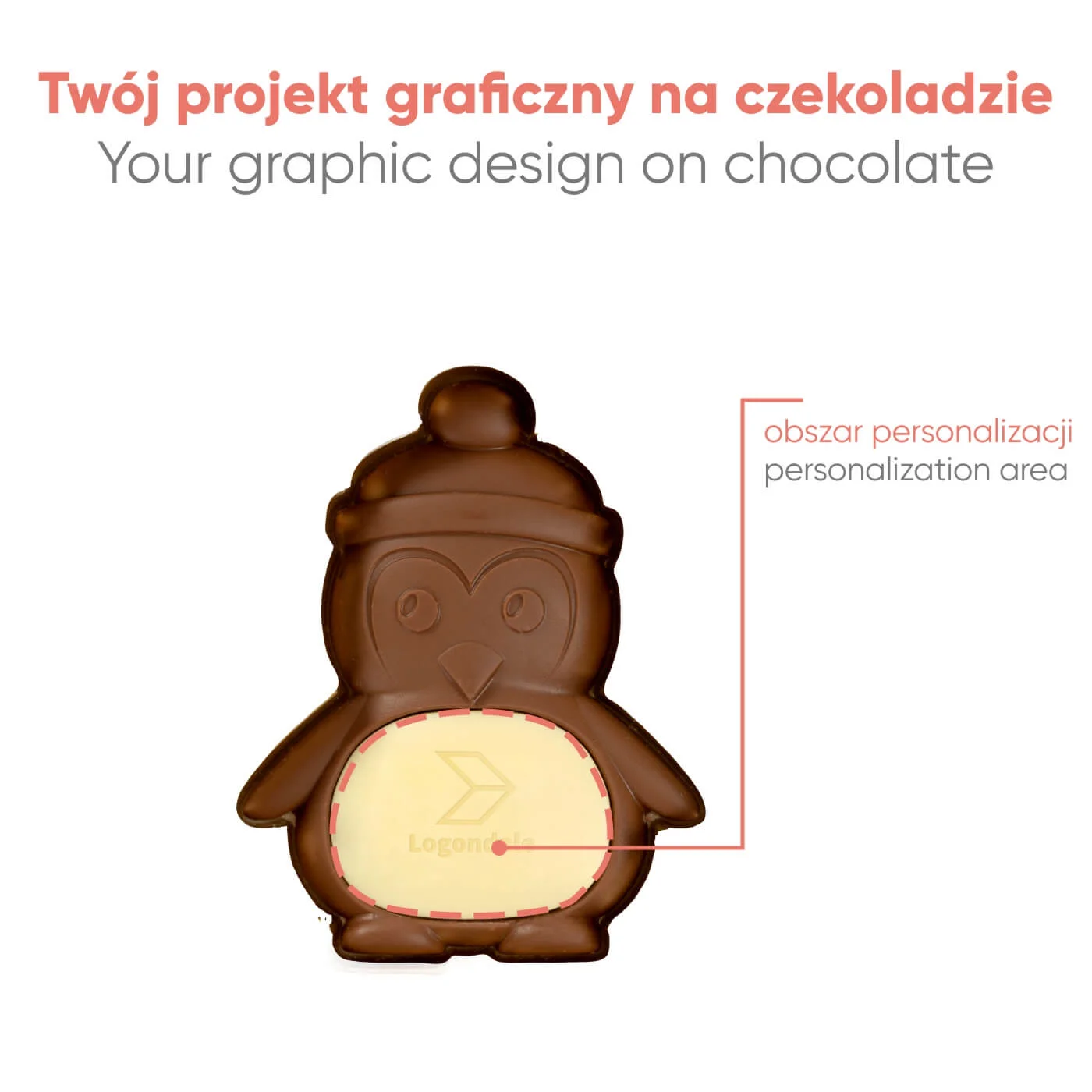 CZEKOLADOWY KSZTAŁT CHOCO4MAT PINGWIN P137317Z