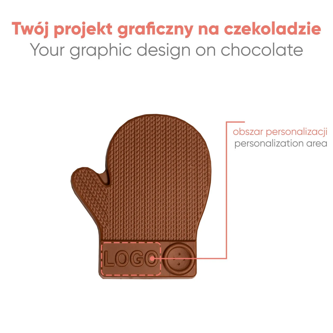 CZEKOLADOWY KSZTAŁT CHOCO4MAT RĘKAWICZKA P137223Z