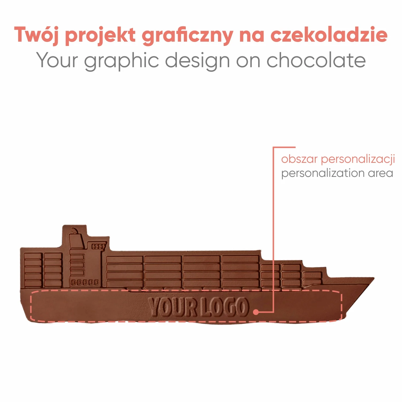 CZEKOLADOWY KSZTAŁT CHOCO4MAT KONTENEROWIEC P136561Z