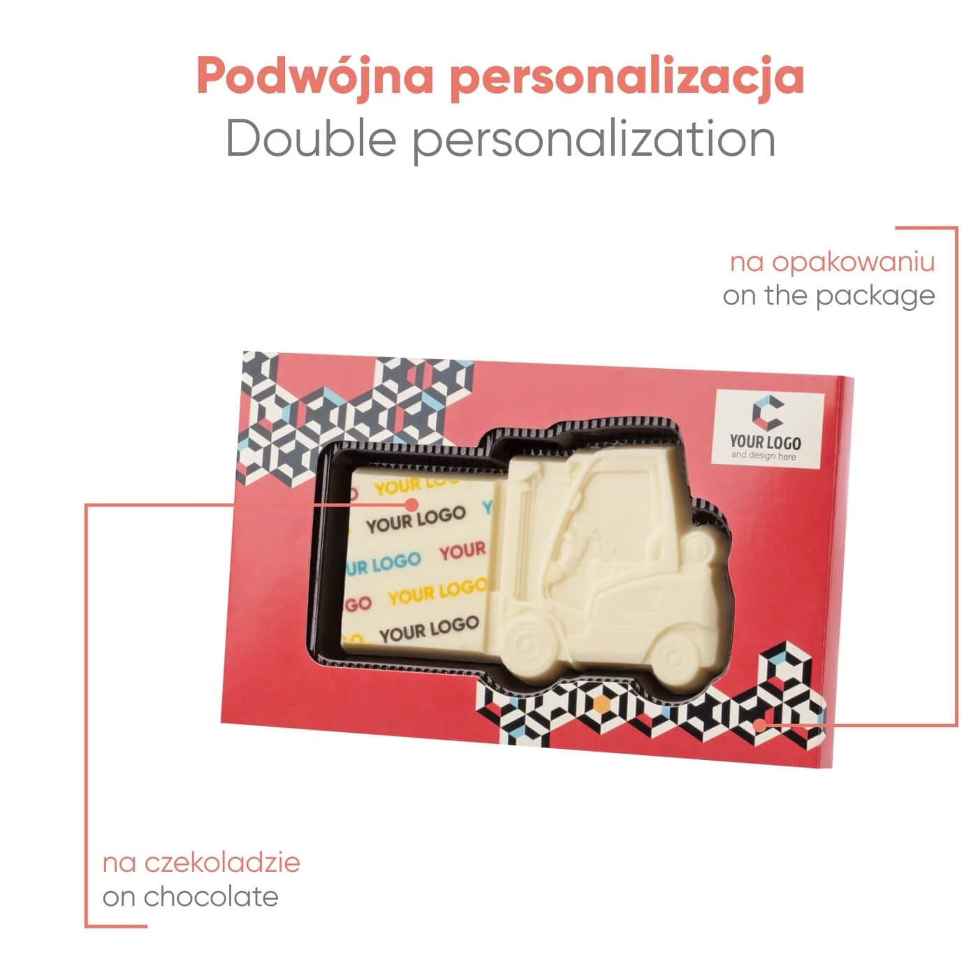 CZEKOLADOWY KSZTAŁT CHOCO4MAT WÓZEK WIDŁOWY PRINT P137199Z