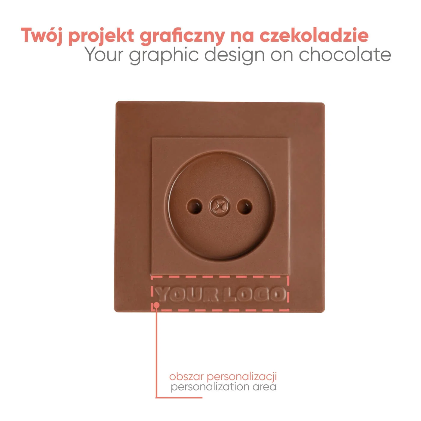 CZEKOLADOWY KSZTAŁT CHOCO4MAT GNIAZDKO ELEKTRYCZNE P136556Z