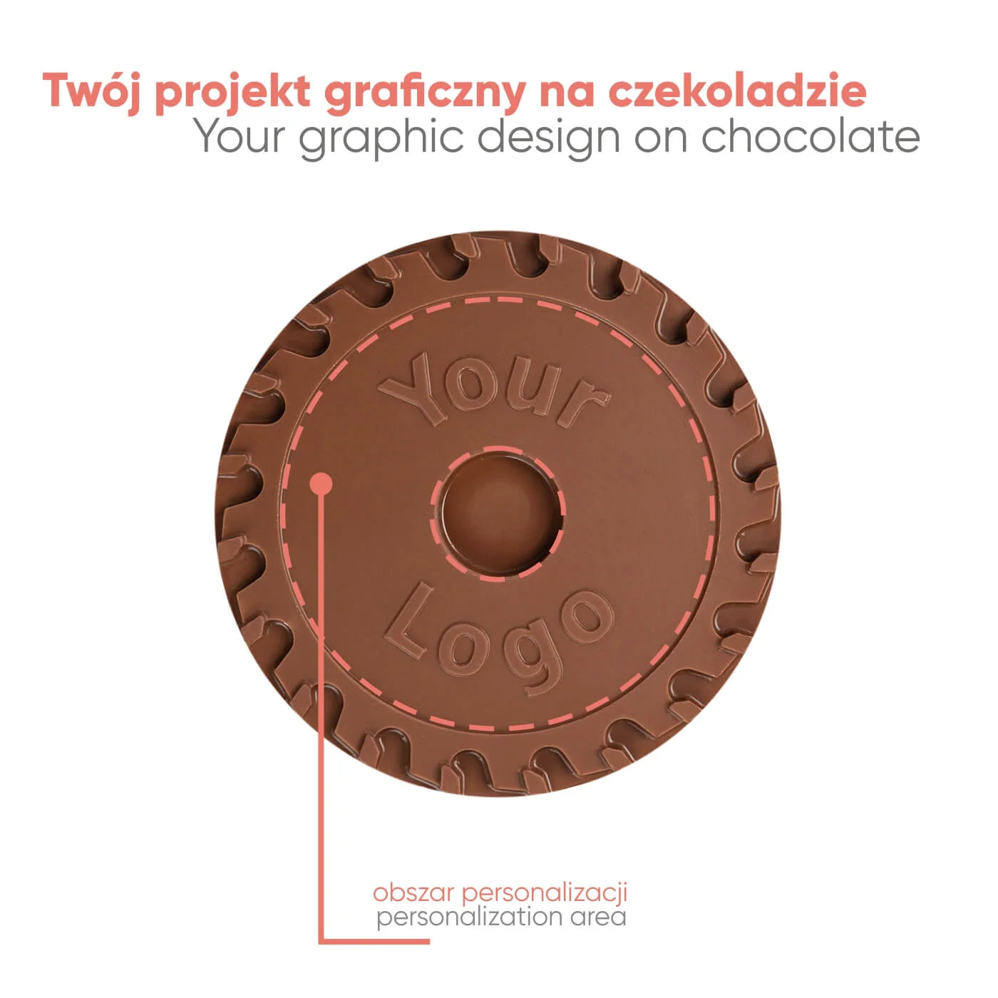 CZEKOLADOWY KSZTAŁT CHOCO4MAT PIŁA TARCZOWA P136586Z