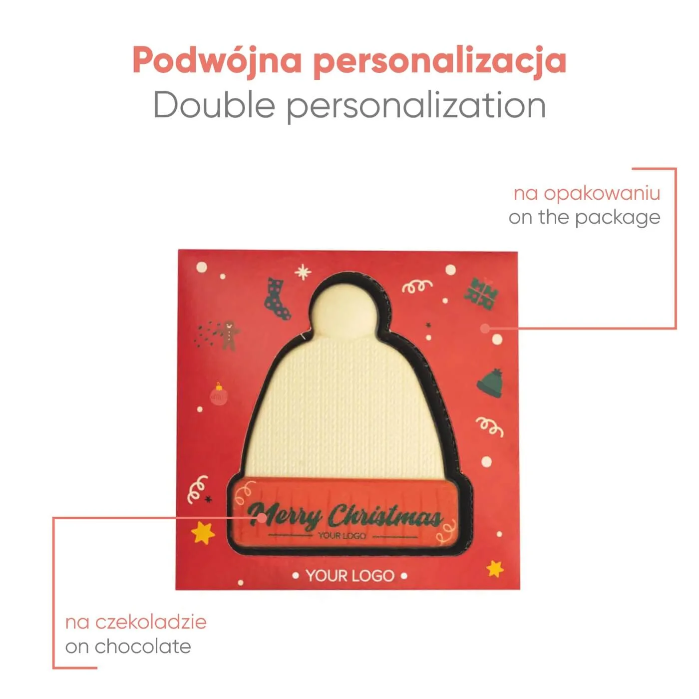 CZEKOLADOWY KSZTAŁT CHOCO4MAT CZAPKA PRINT P137230Z
