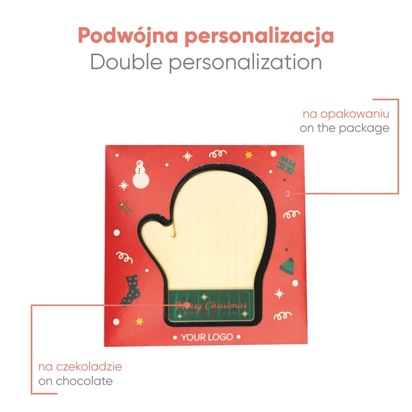 CZEKOLADOWY KSZTAŁT CHOCO4MAT RĘKAWICZKA PRINT P137229Z