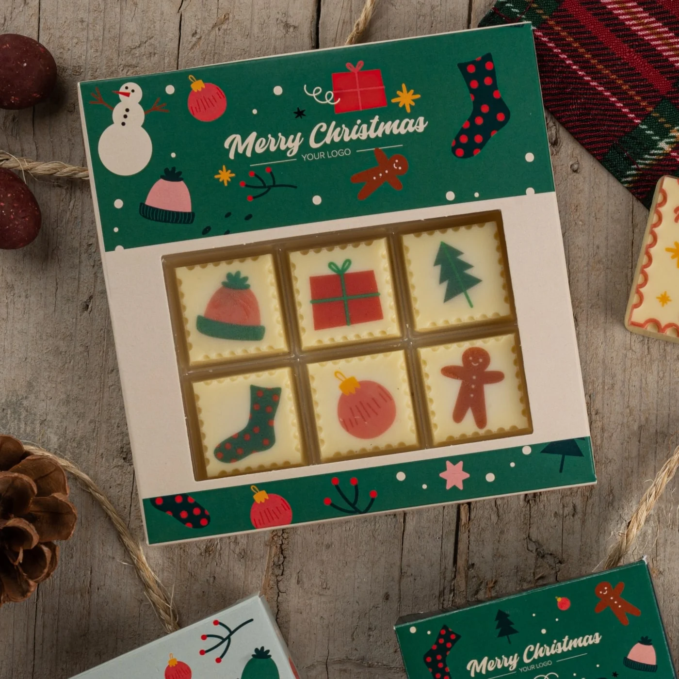 PRALINY Z NADRUKIEM CHOCOSTAMP 6 SZT Xmas P137406Z