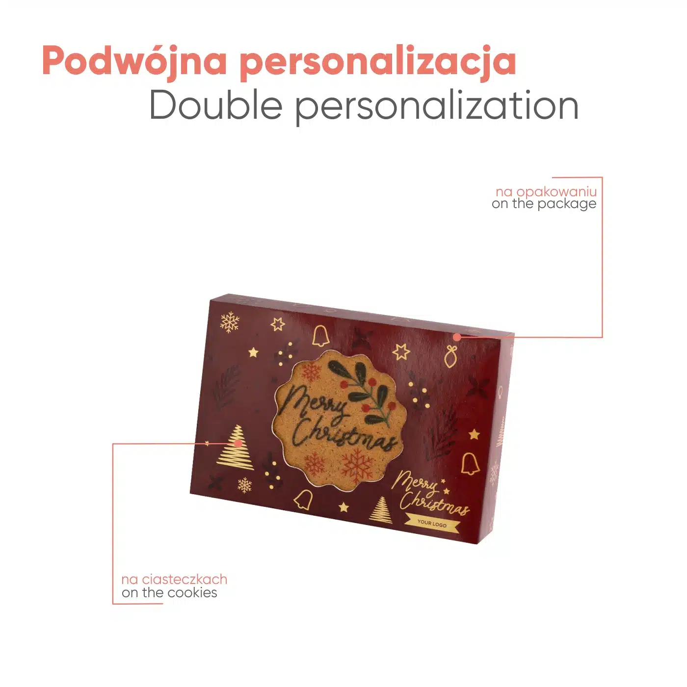CIASTKA REKLAMOWE LOGO COOKIE PACK 3 SZTUKI Xmas P137261Z