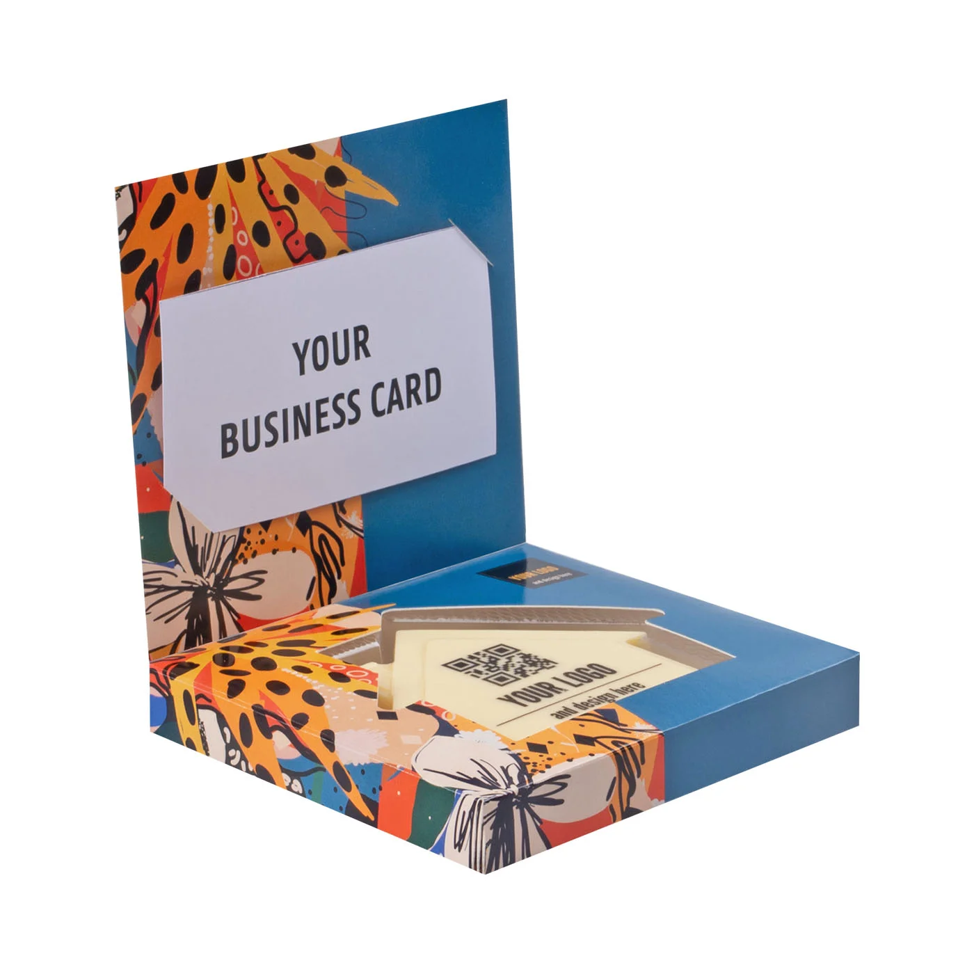 CZEKOLADOWY KSZTAŁT CHOCO4MAT MINI DOMEK PRINT Z WIZYTÓWKĄ P136567Z SL-0370P/DOMEK