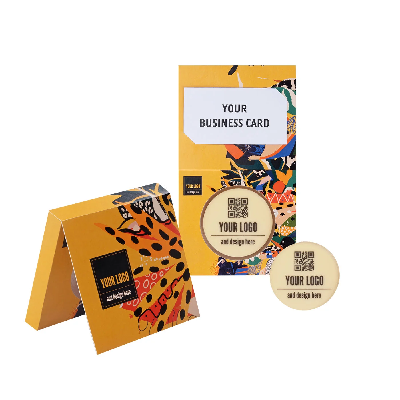 CZEKOLADOWY KSZTAŁT CHOCO4MAT MINI KOŁO PRINT Z WIZYTÓWKĄ P136579Z