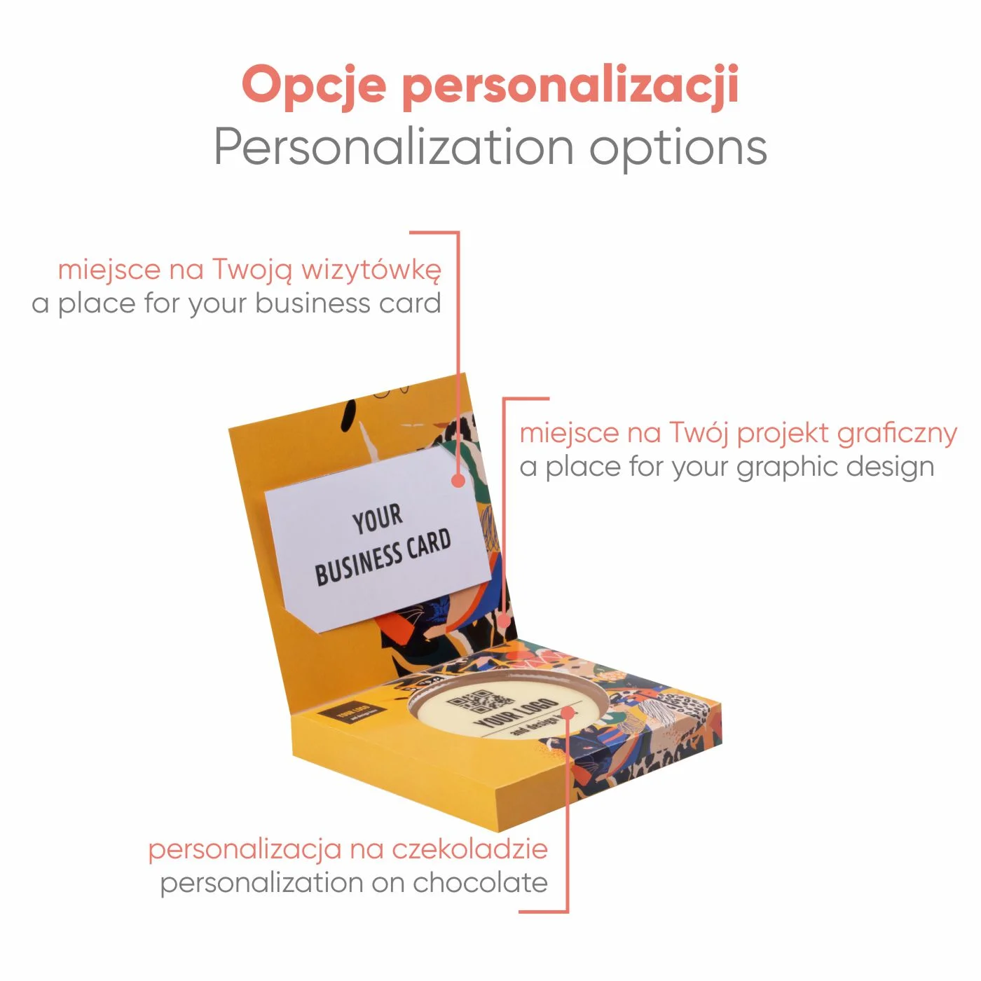 CZEKOLADOWY KSZTAŁT CHOCO4MAT MINI KOŁO PRINT Z WIZYTÓWKĄ P136579Z