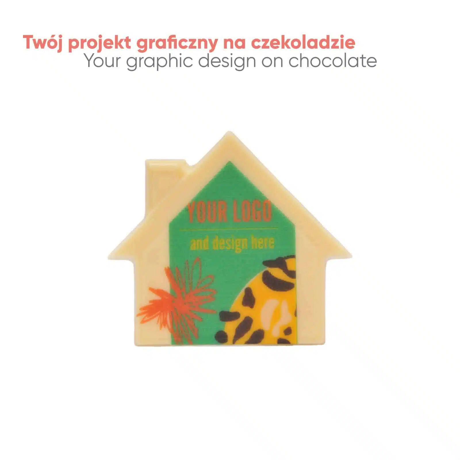 CZEKOLADOWY KSZTAŁT CHOCO4MAT MINI DOMEK PRINT P136566Z
