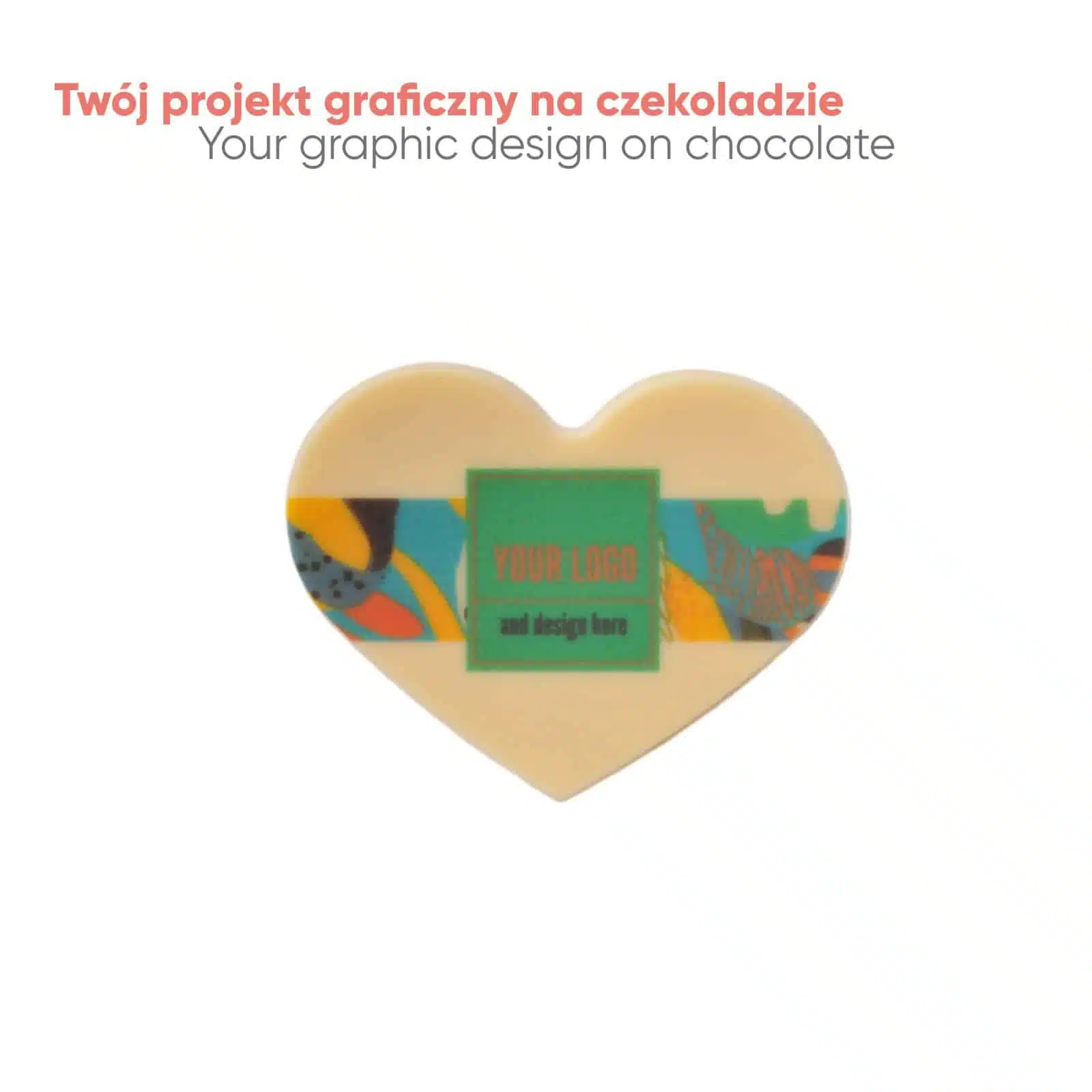 CZEKOLADOWY KSZTAŁT CHOCO4MAT MINI SERCE PRINT P136585Z