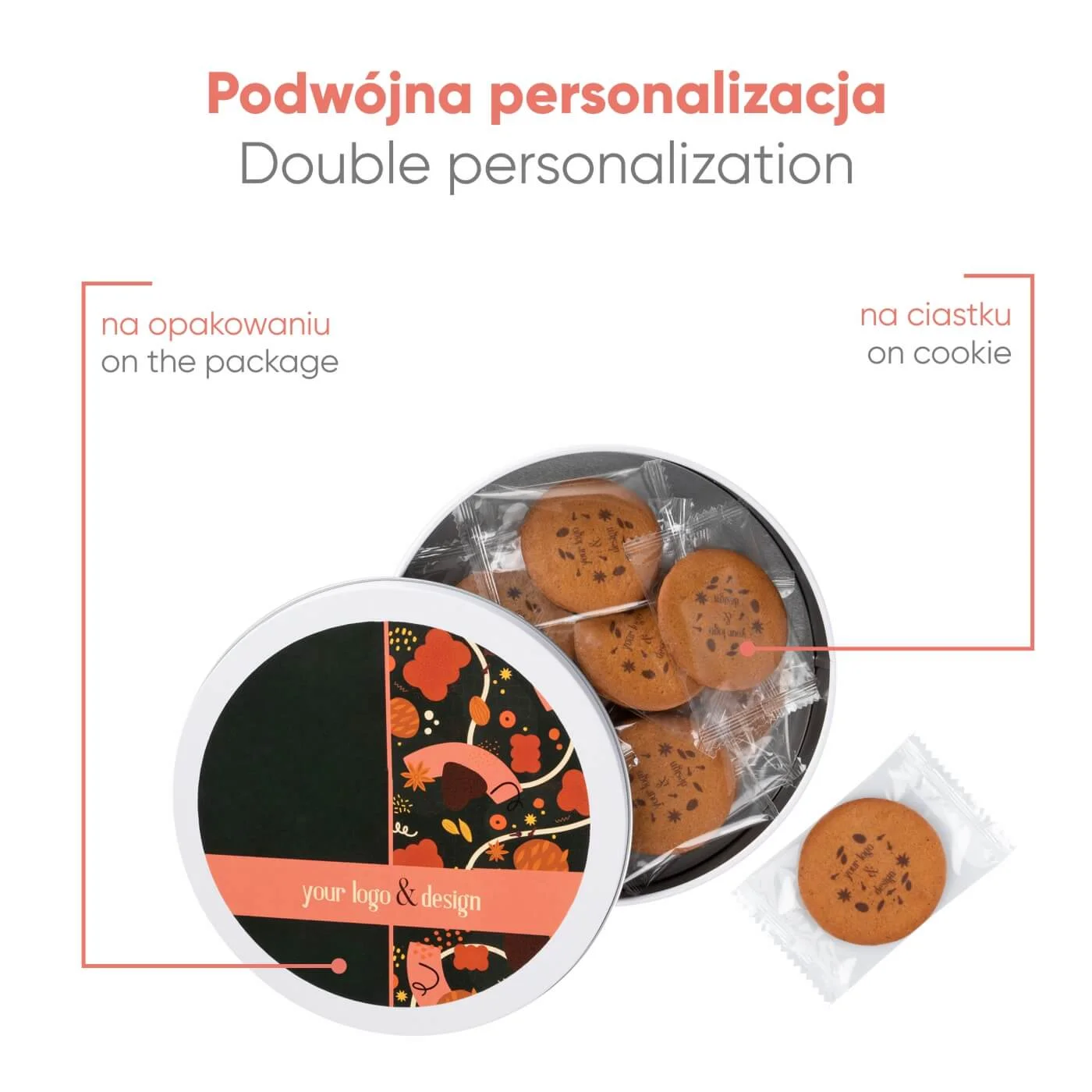 CIASTKA REKLAMOWE LOGO COOKIE TIN P136527Z