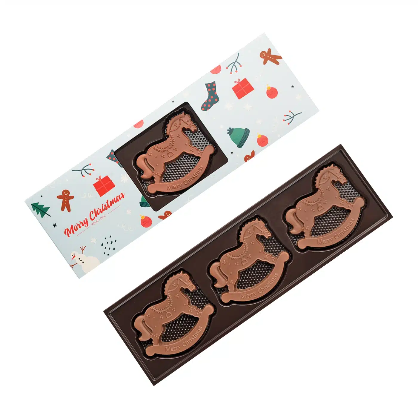 ZESTAW CZEKOLADEK MINI KONIKI NA BIEGUNACH 3 SZTUKI Xmas P137292Z