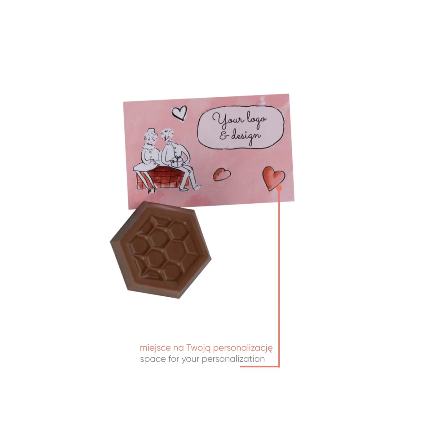 SŁODYCZE REKLAMOWE ADVERT CARD – PRALINKA HONEYBEE P136714Z