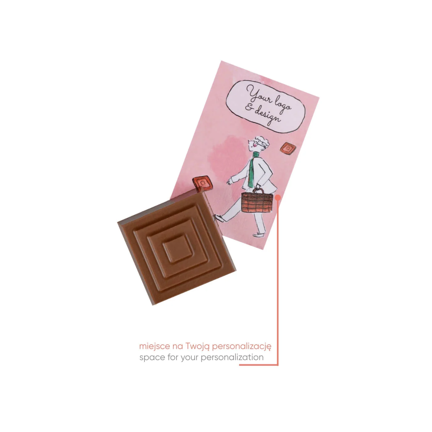 SŁODYCZE REKLAMOWE ADVERT CARD – PRALINKA MODULO CUBE P136715Z