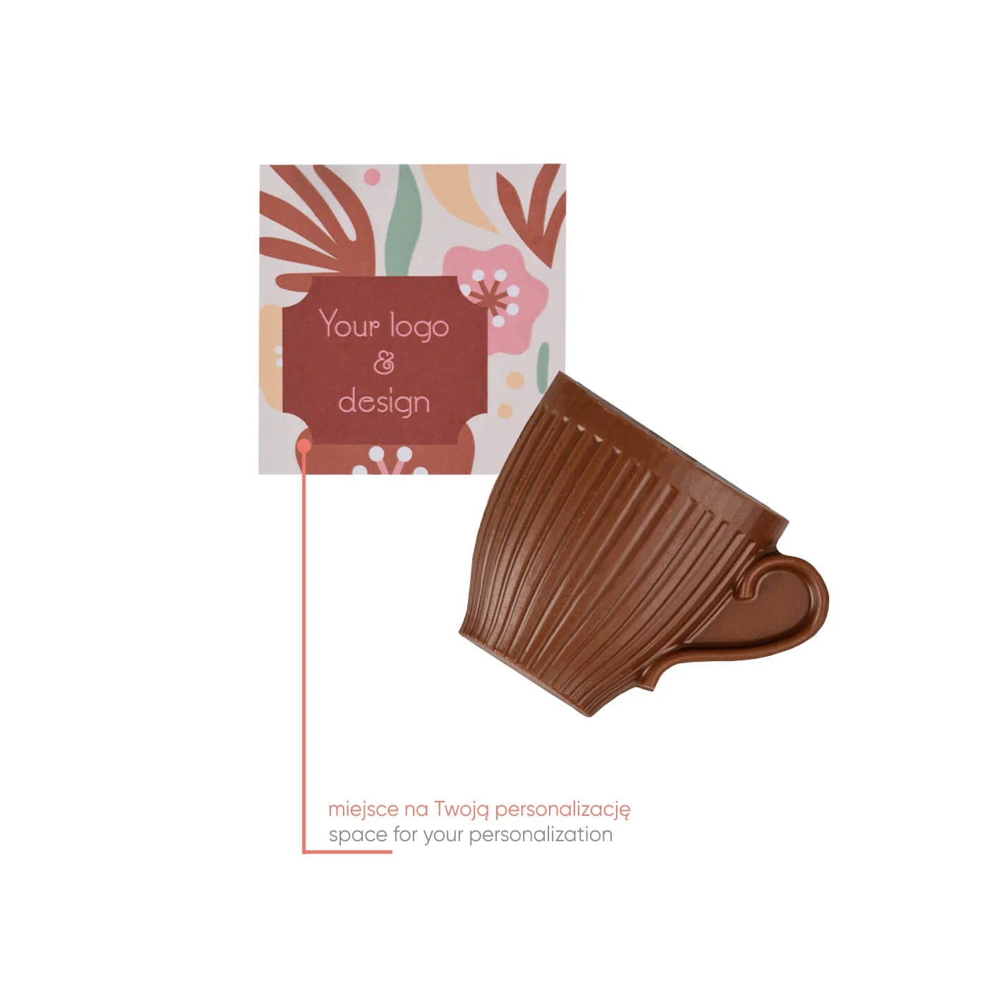 SŁODYCZE REKLAMOWE ADVERT CARD – CZEKOLADOWA FILIŻANKA P136698Z