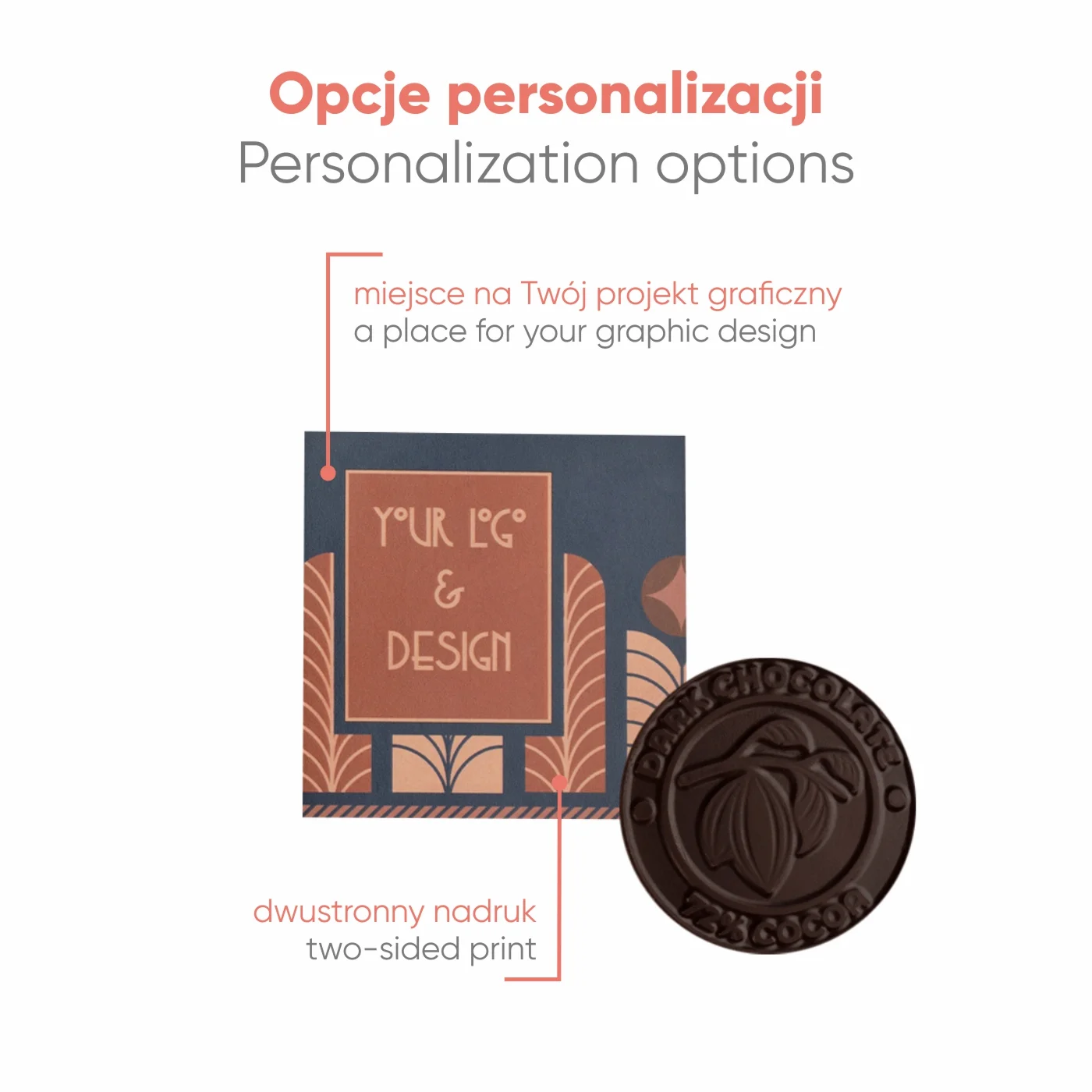 SŁODYCZE REKLAMOWE ADVERT CARD – CZEKOLADOWY MEDALIK CHOCOLATE EXPERT P136706Z